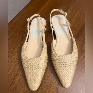 Dolce Vita Woven Raffia Slingbacks